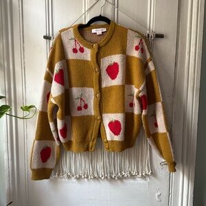 Lisa Says Gah Lauda Cardi Cardigan Wool Mohair Berries xs/s